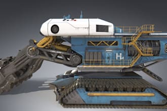 create 3d cad design for heavy machinery, industrial equipment, autocad vehicle