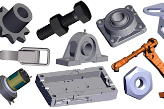 create cnc mechanical part, 3d model, fix mesh, edit obj file for 3d printing