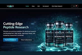 build fda compliant peptide website research peptide website wocommerce website