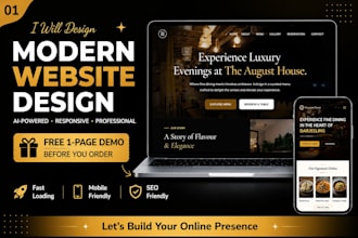design a modern website, landing page, or business website