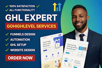 make gohighlevel landing page, ghl website design, go high level sales funnel