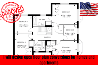 design open floor plan conversions for homes and apartments for ca oh tx