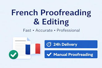 proofread and correct your french text professionally