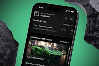 design and develop a professional automotive mobile app for ios and android