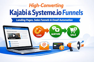 build systeme io sales funnel, kajabi online course website landing page