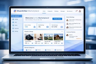 build sharetribe marketplace website multivendor rental landing page