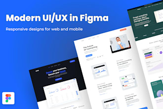 design landing page UI UX in figma for web and mobile app conversion