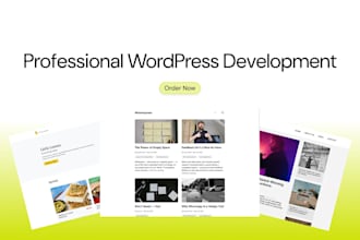 build a custom wordpress website