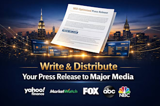 write and distribute your professional press release on top newswires