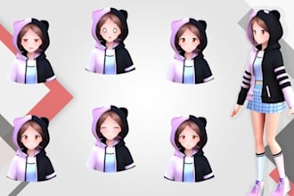create, rig, fix or convert 3d model for vrchat, mmd, vroid, vrm, weight paint