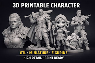 sculpt custom figurine tabletop miniature statue 3d character model stl 3d print