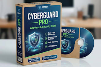 do product packaging, software box, product software mockup, software box design