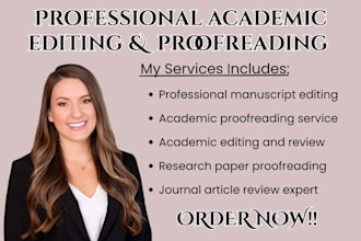do professional academic editing, proofreading and journal article review help