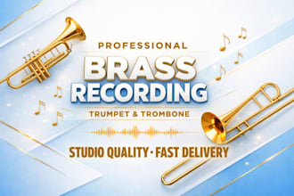 record professional trumpet and trombone brass  for your track