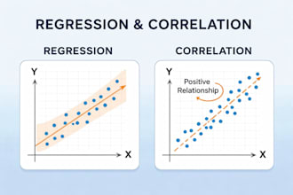 create a correlation and regression table