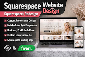build squarespace website, custom squarespace development, squarespace revamp