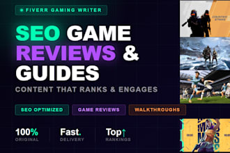 write SEO gaming articles and guides