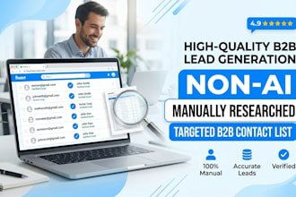 provide b2b contact list, manually researched