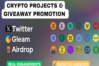 promote crypto twitter x giveaway, gleam, galxe airdrop campaign