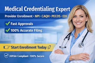 do credentialing and contracting, medical billing, enrollment medicaid, medicar
