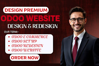 design a professional and customize odoo website and e commerce site