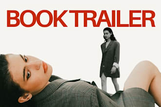 create a cinematic book trailer book promo teaser, book video book intro