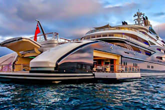 designs and realistic design 3d superboat, hyperboat, megaboat, speed yacht