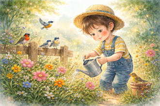 do watercolor children story book illustration children book illustration KDP