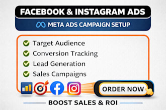 setup facebook marketing, fb advertising, instagram ads with fb ads campaigns