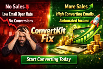 build convertkit email automation and high converting funnels