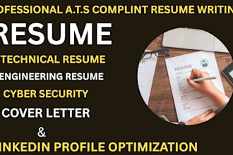 write ats technical resume, engineering resume, cv writing