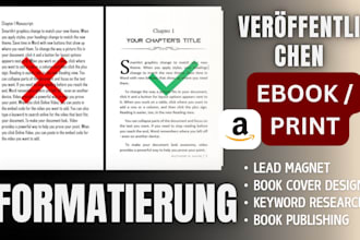 publish amazon german formatting, buchbearbeitung, buchformatierung book design