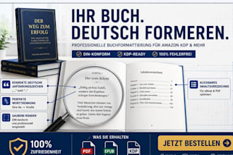publish and format your book for amazon KDP in german