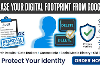 erase, remove your personal information and digital footprint data