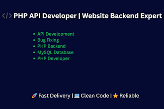 develop php website or create api for your frontend