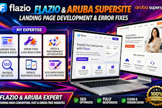 build flazio saas builder aruba supersite landing page development error fixes