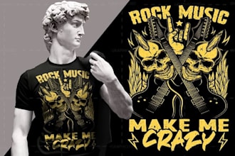 design custom rock or metal band logo t shirt design