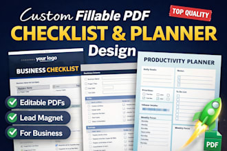 design a fillable PDF checklist or planner