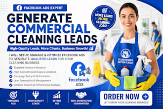 generate commercial cleaning leads with facebook ads