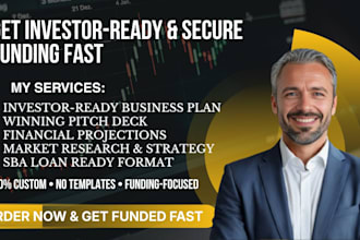 write an investor ready business plan and pitch deck for fundig