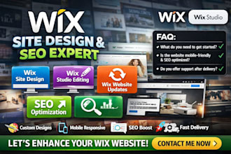 redesign wix site design wix studio website edit update wix website SEO
