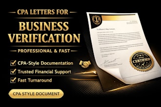 create professional CPA style letters for business verification