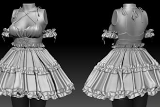 create 3d clothing 3d mesh for second life sansar fivem y2k fashion design