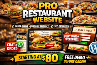 design a modern wordpress restaurant website
