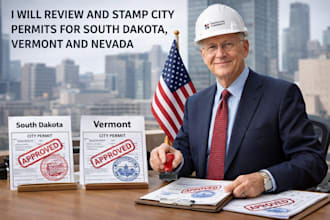 review stamp and city permits for south dakota, vermont and nevada