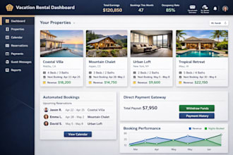 build a high converting short term rental str platform for vacation and property