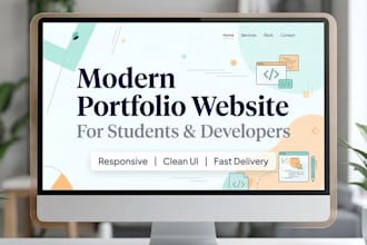 create modern portfolio website for students and developers