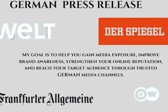 write and distribute press release on german news sites