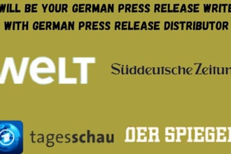 be your german press release writer with german press release distributor