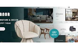 design a professional furniture website furniture store interior design